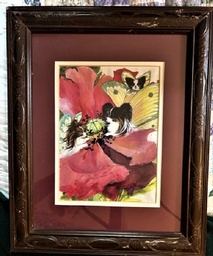 Framed print - Flower with papillon butterflies